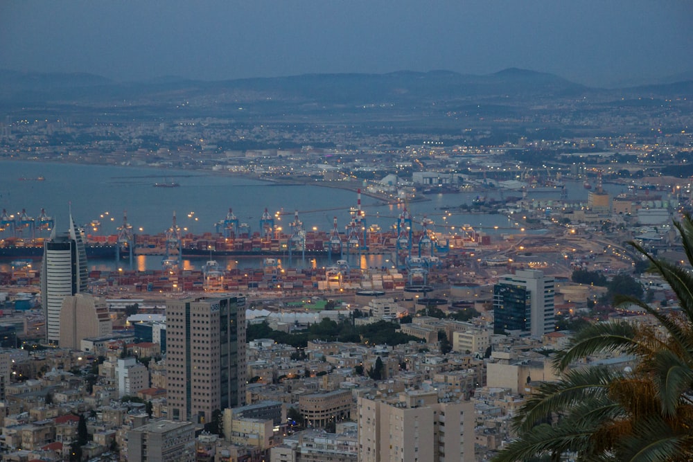 aerial photography of city buildings