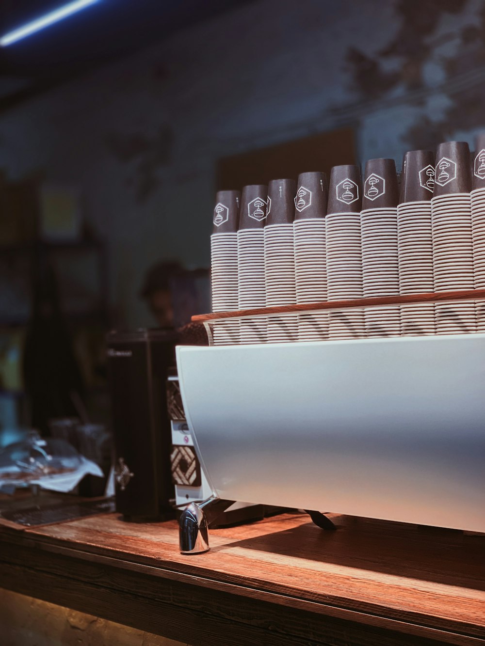 stock cups on table