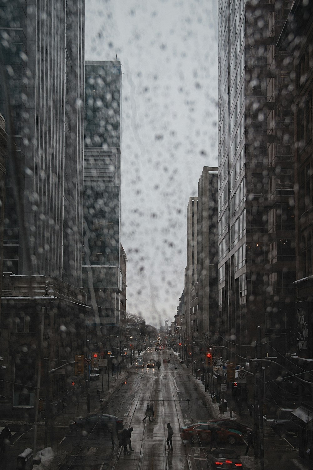 people and vehicles on road