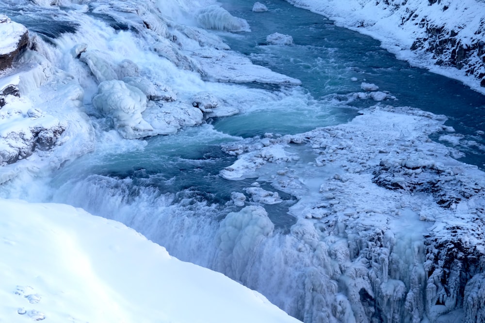 body of water between snows