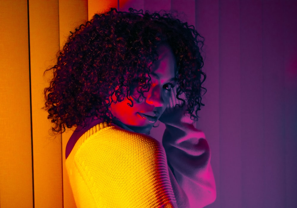 woman posing inside room