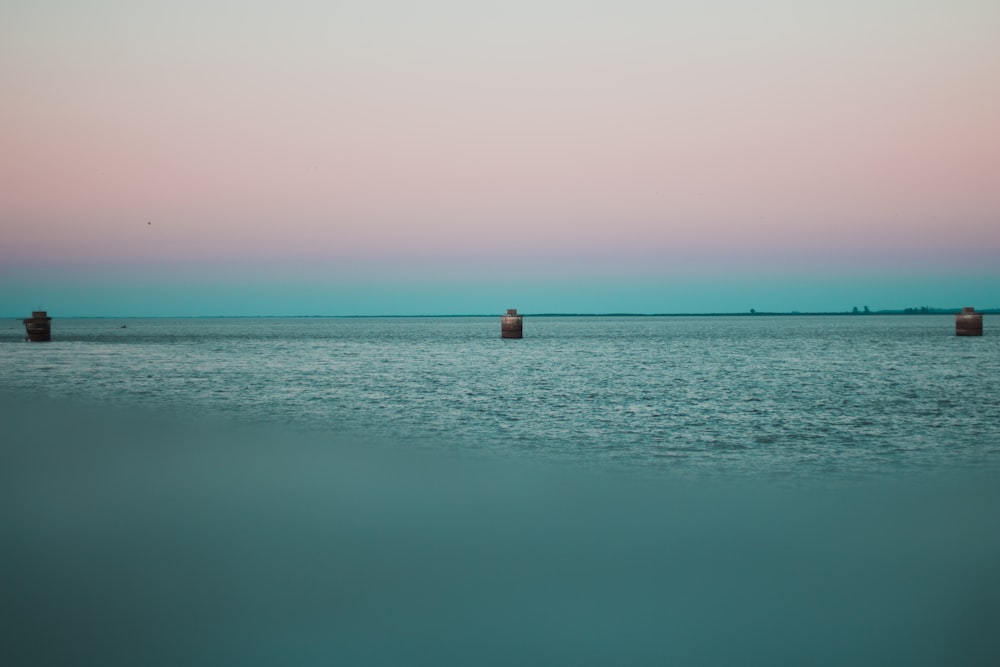 calm sea under clear sky