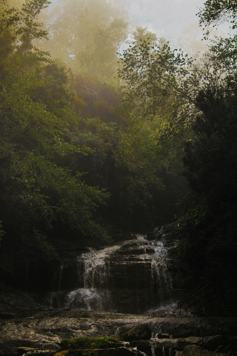 waterfall during daytime