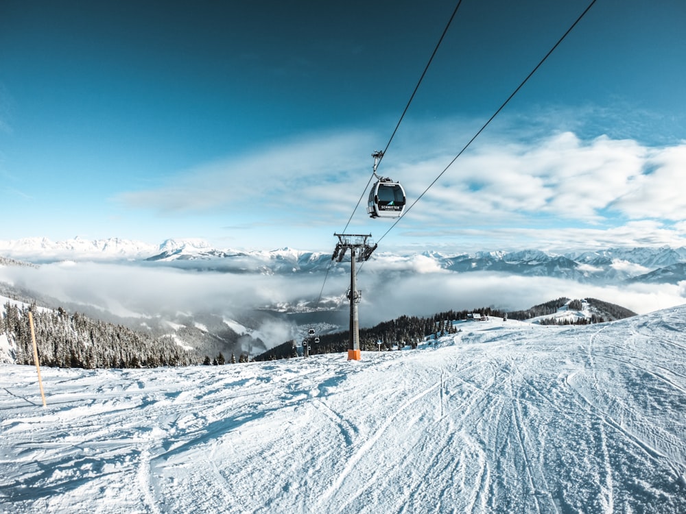 snow-covered mountain during daytime