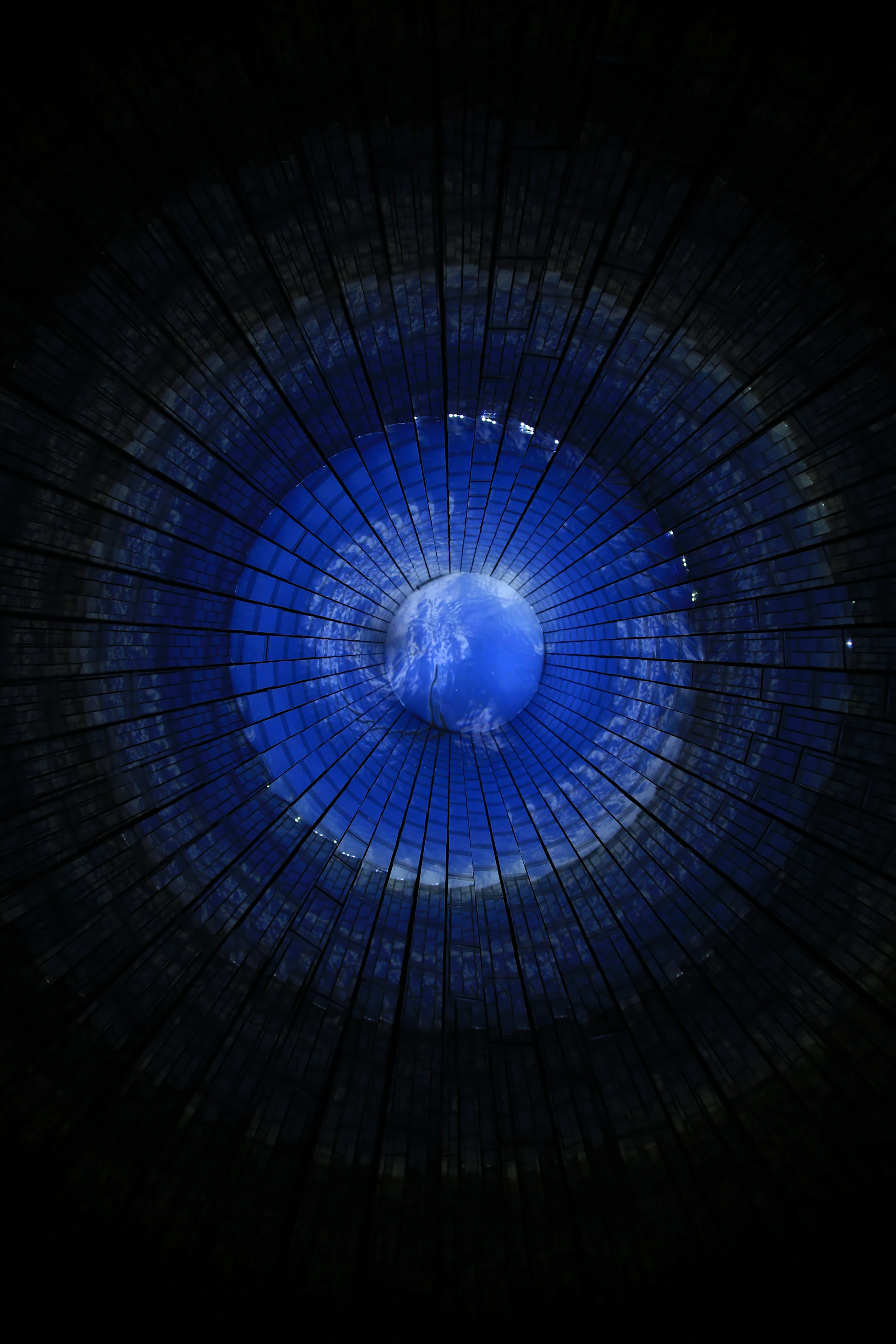 blue glass ceiling design