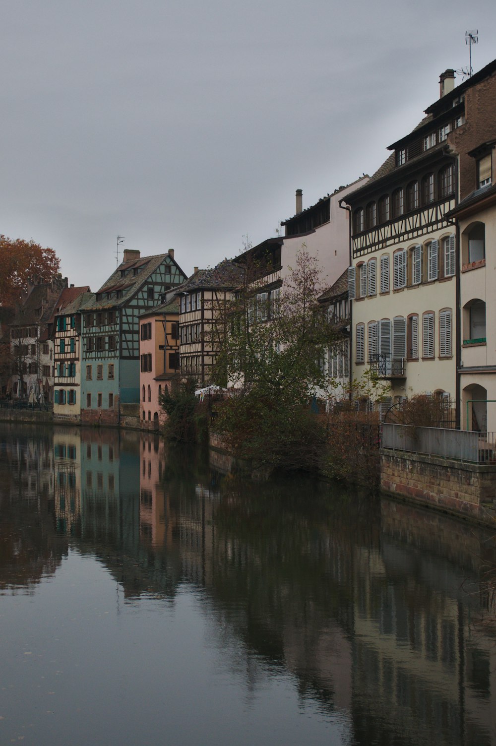 body of water beside building