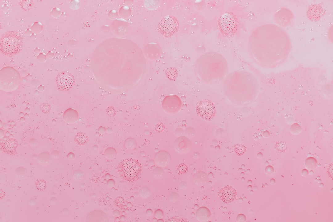 pink water with bubbles