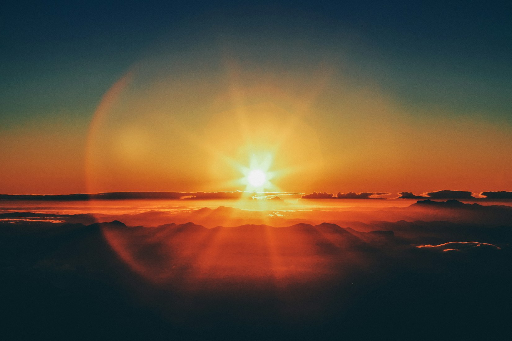 sun over the clouds