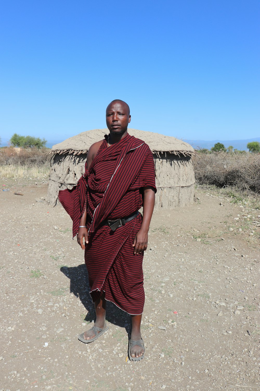 man wearing red suit