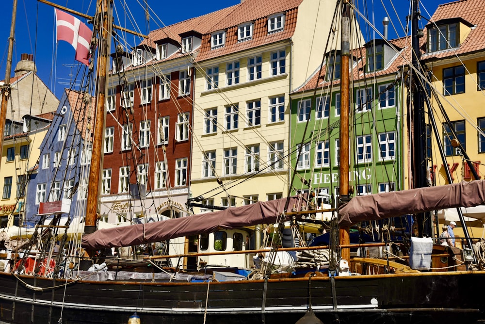 brown and black boat