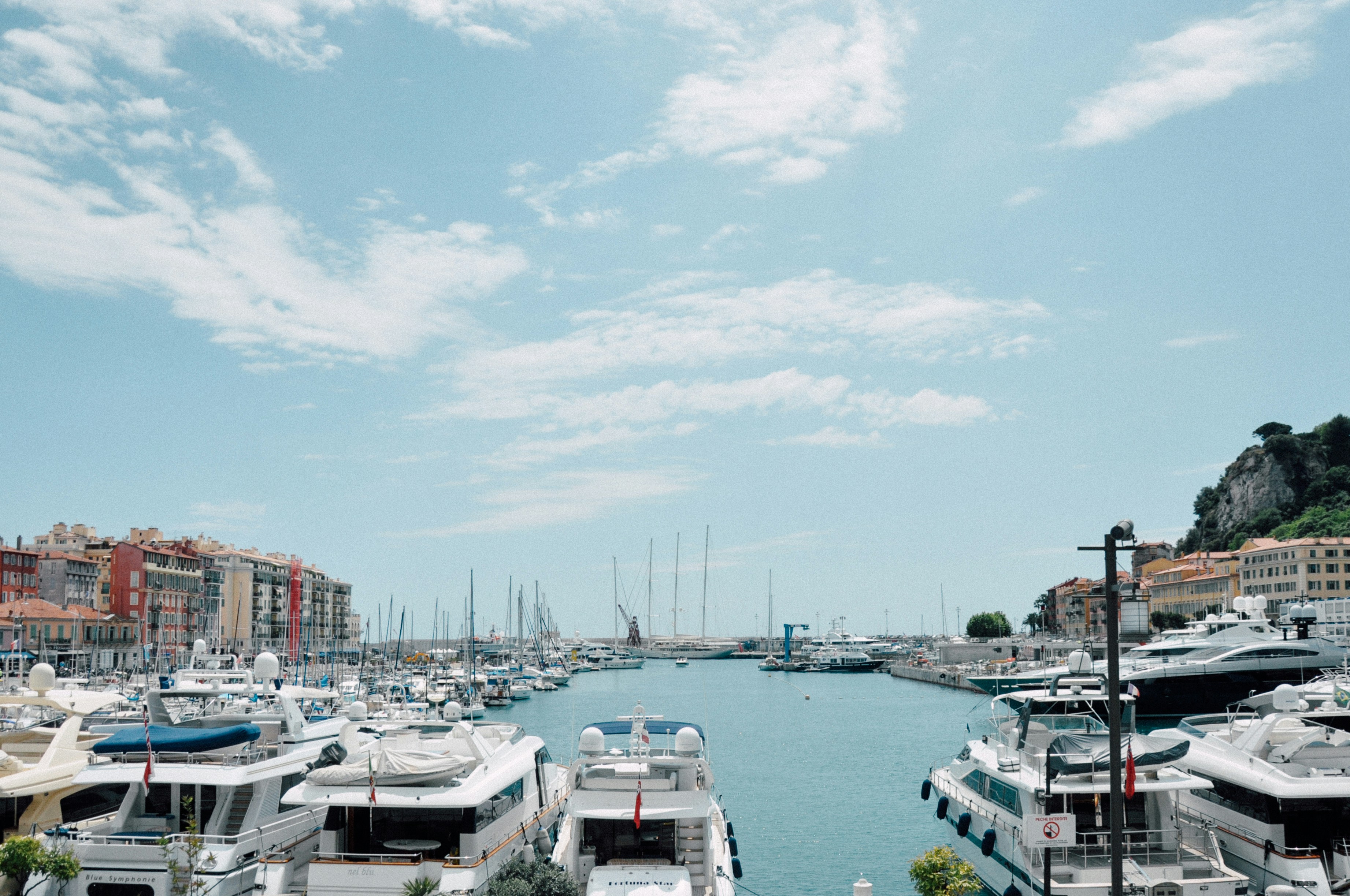 aerial photography of yacht near building