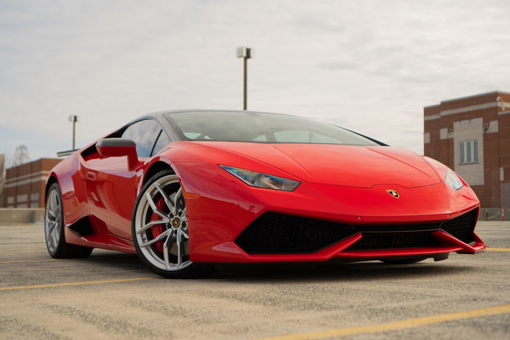 red Lamborghini Aventador