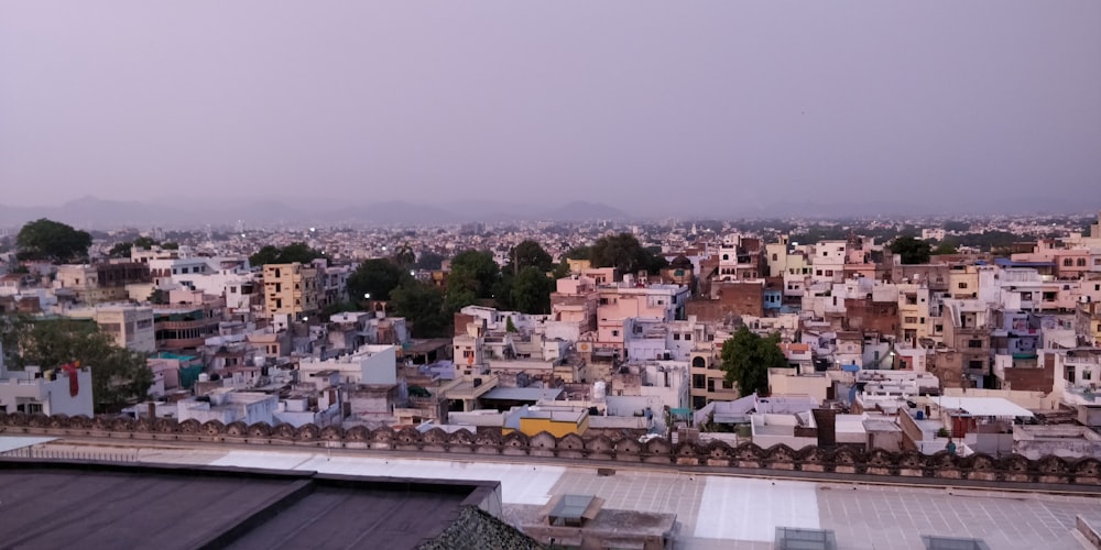 aerial photo of buildings