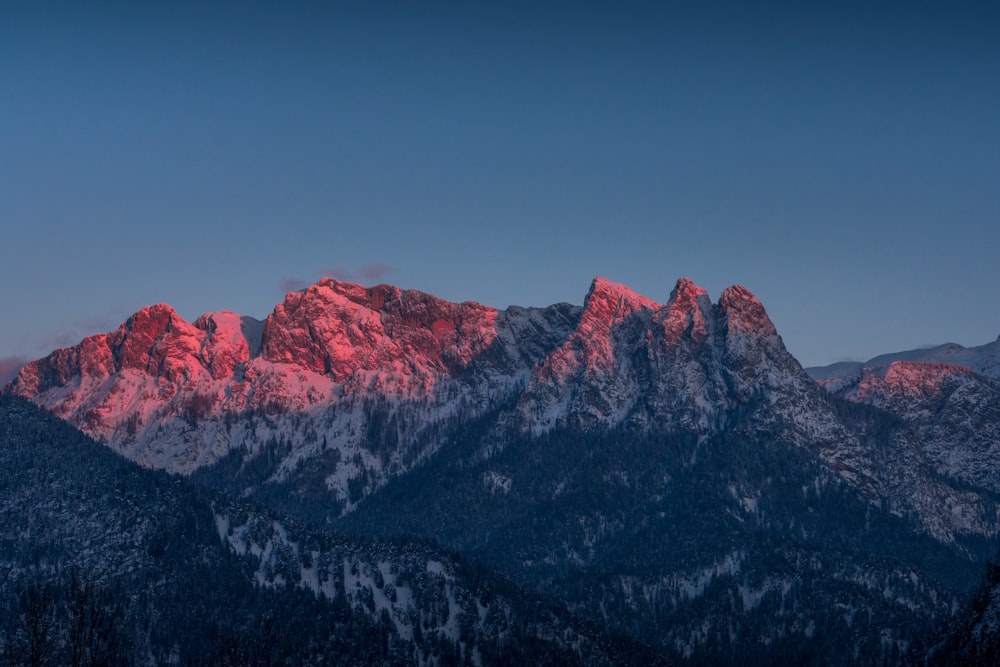 aerial photography of mountain peak