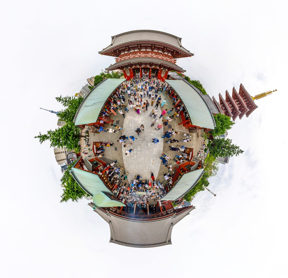 360 photography of temple