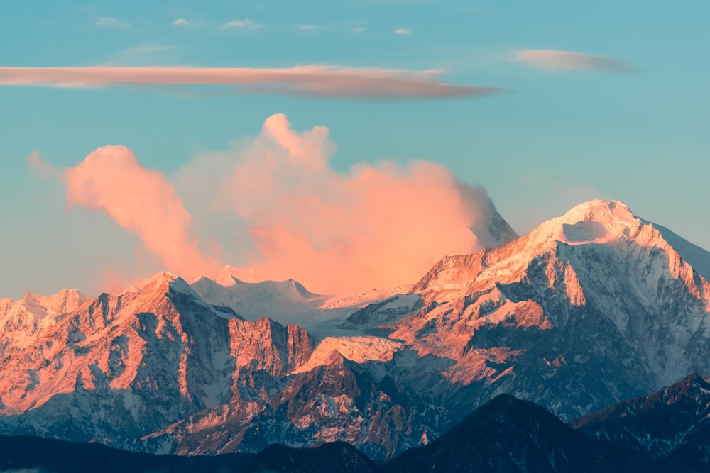 aerial photography of mountain