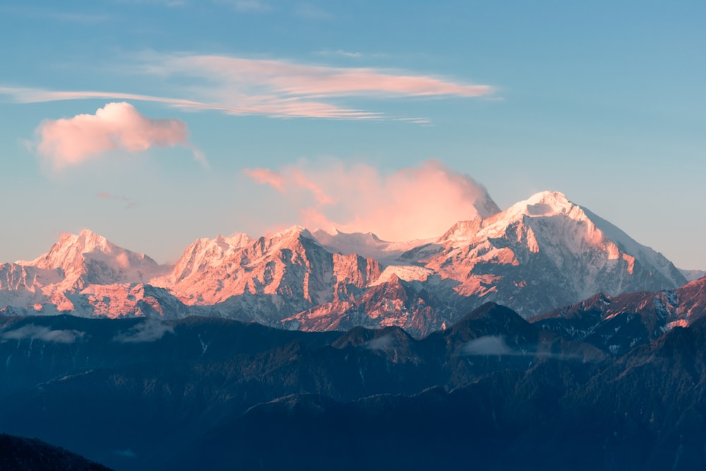 aerial photography of mountain ranges during daytime