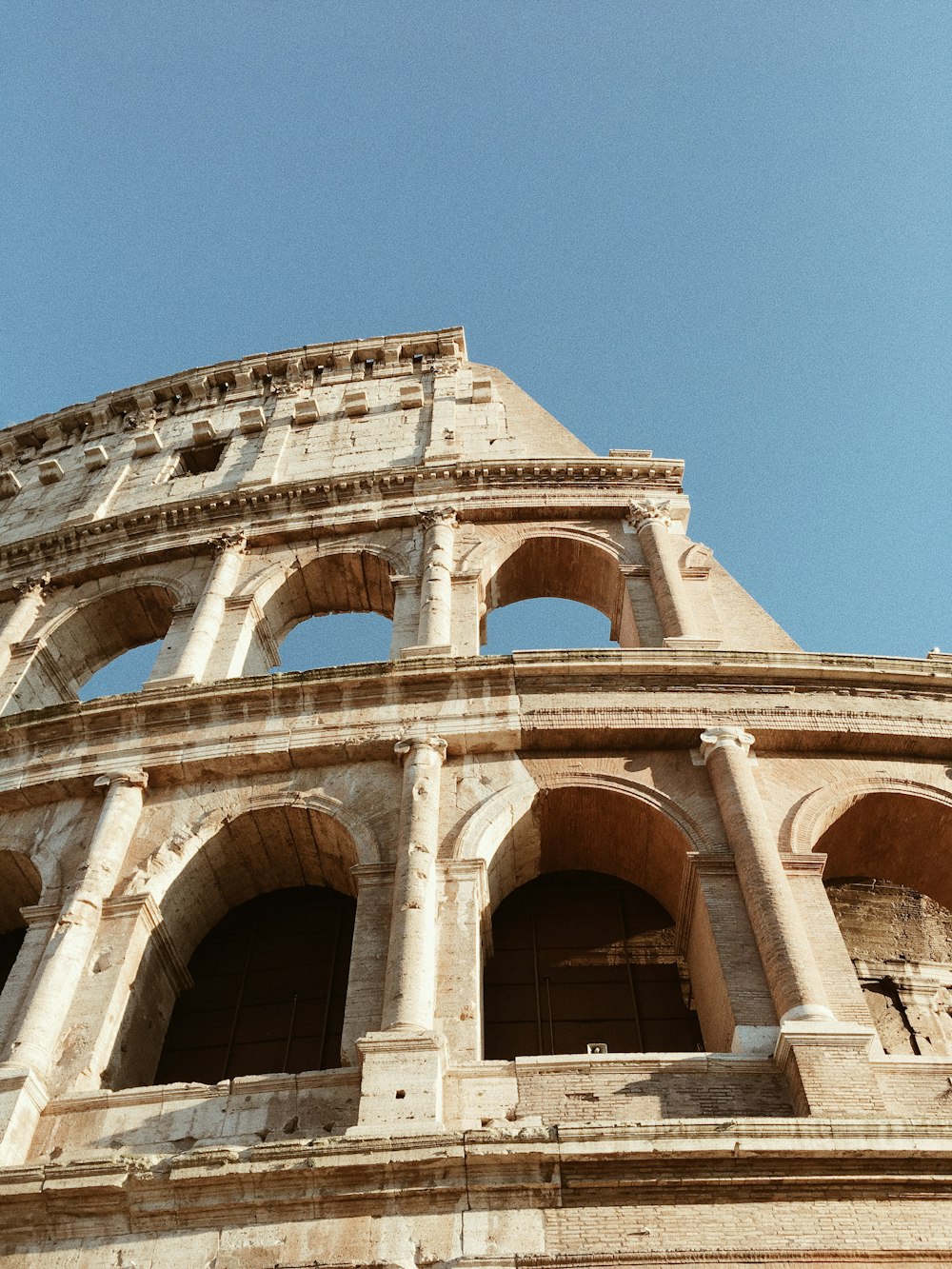 low angle view of Colosseum at Rome Italy