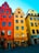 A vibrant street in Jodhpur showcasing the iconic blue buildings under a clear sky.