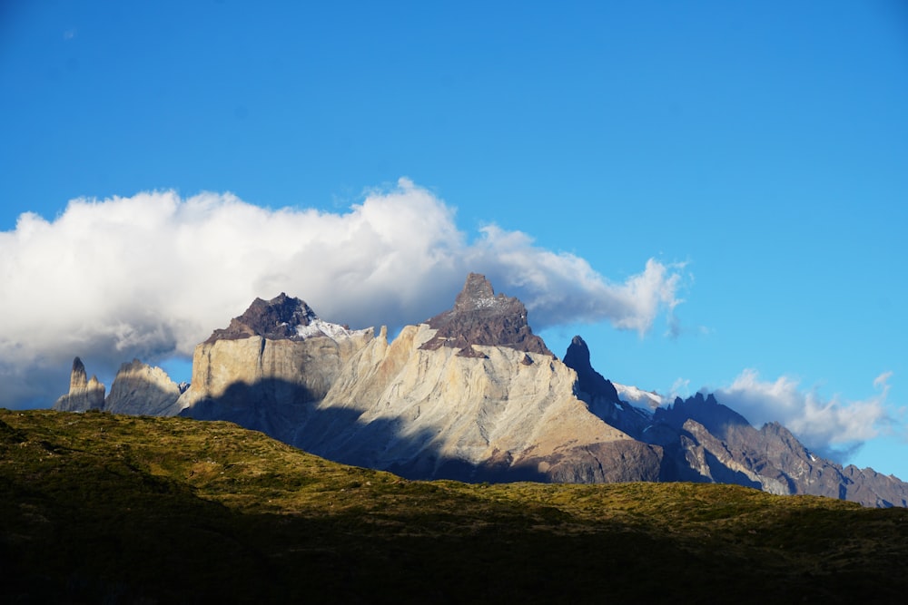 aerial photography of mountain