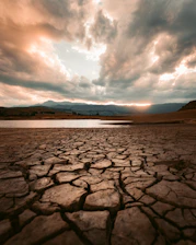 cracked brown soil