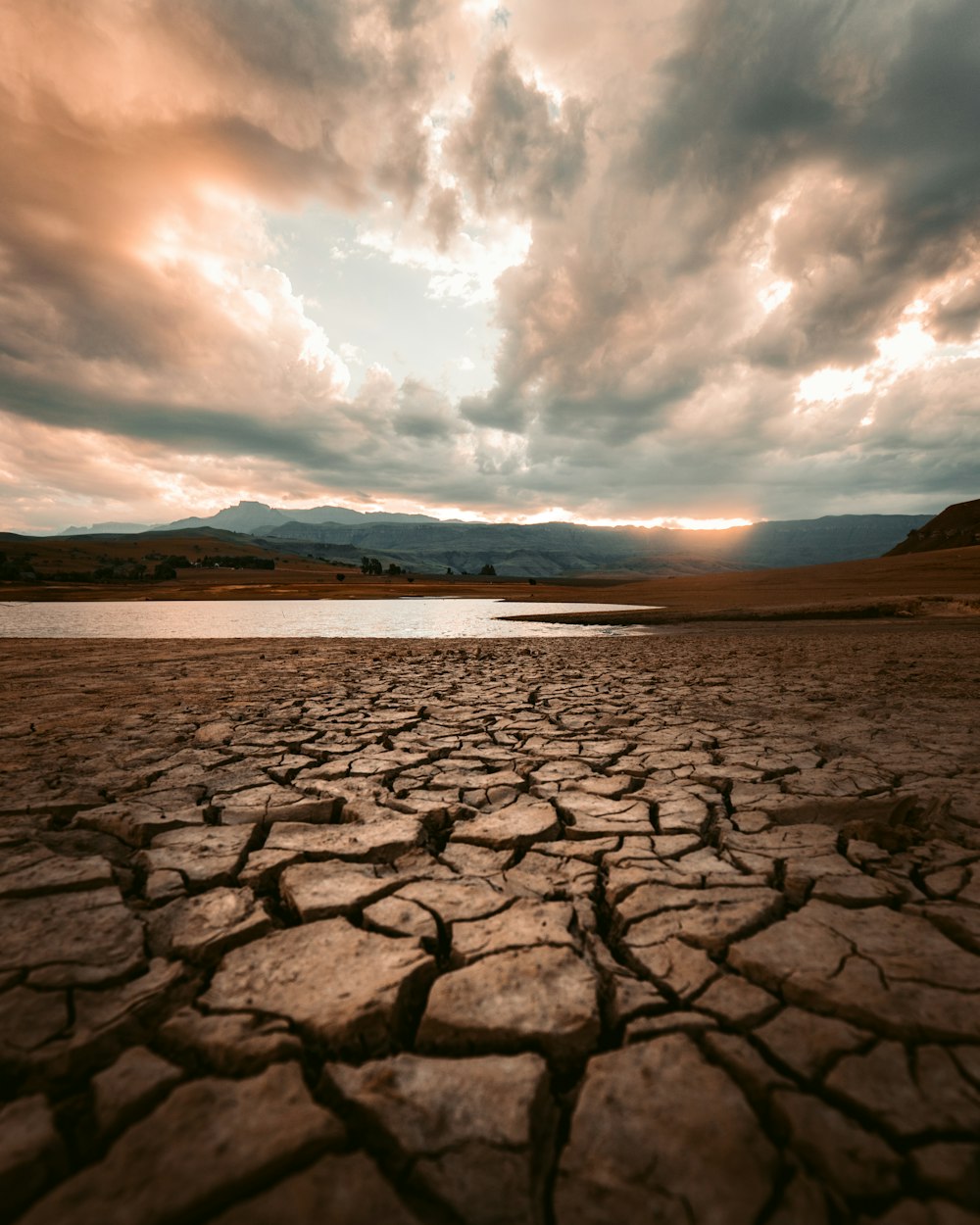 cracked brown soil