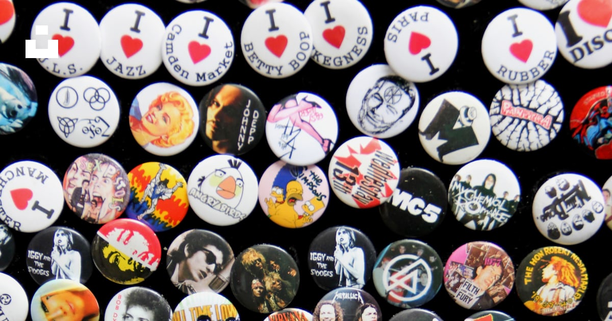 Assorted-color button pin collection lot photo – Free Background Image ...