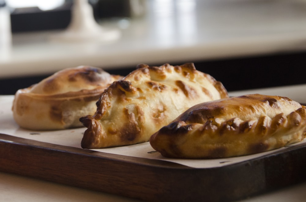 selective focus photography of baked breads