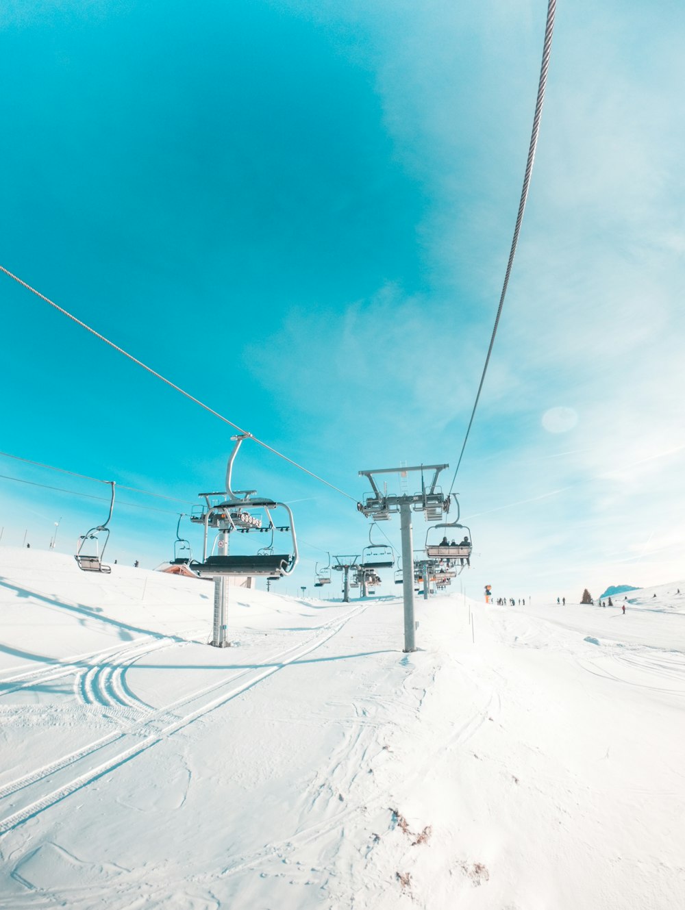 cable cars on rope during daytime