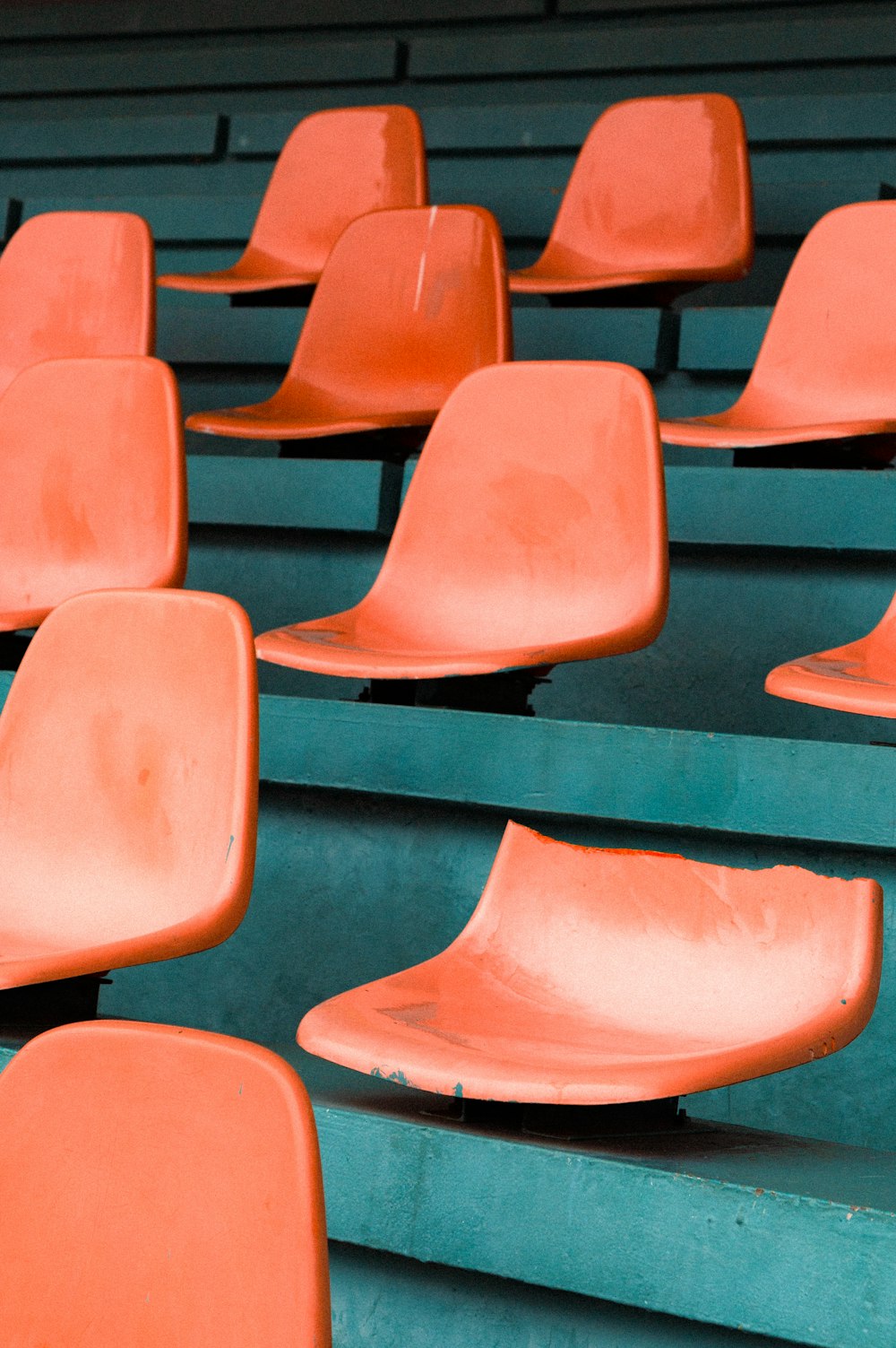 orange chairs