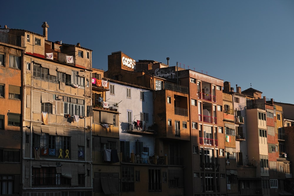 brown and white painted building