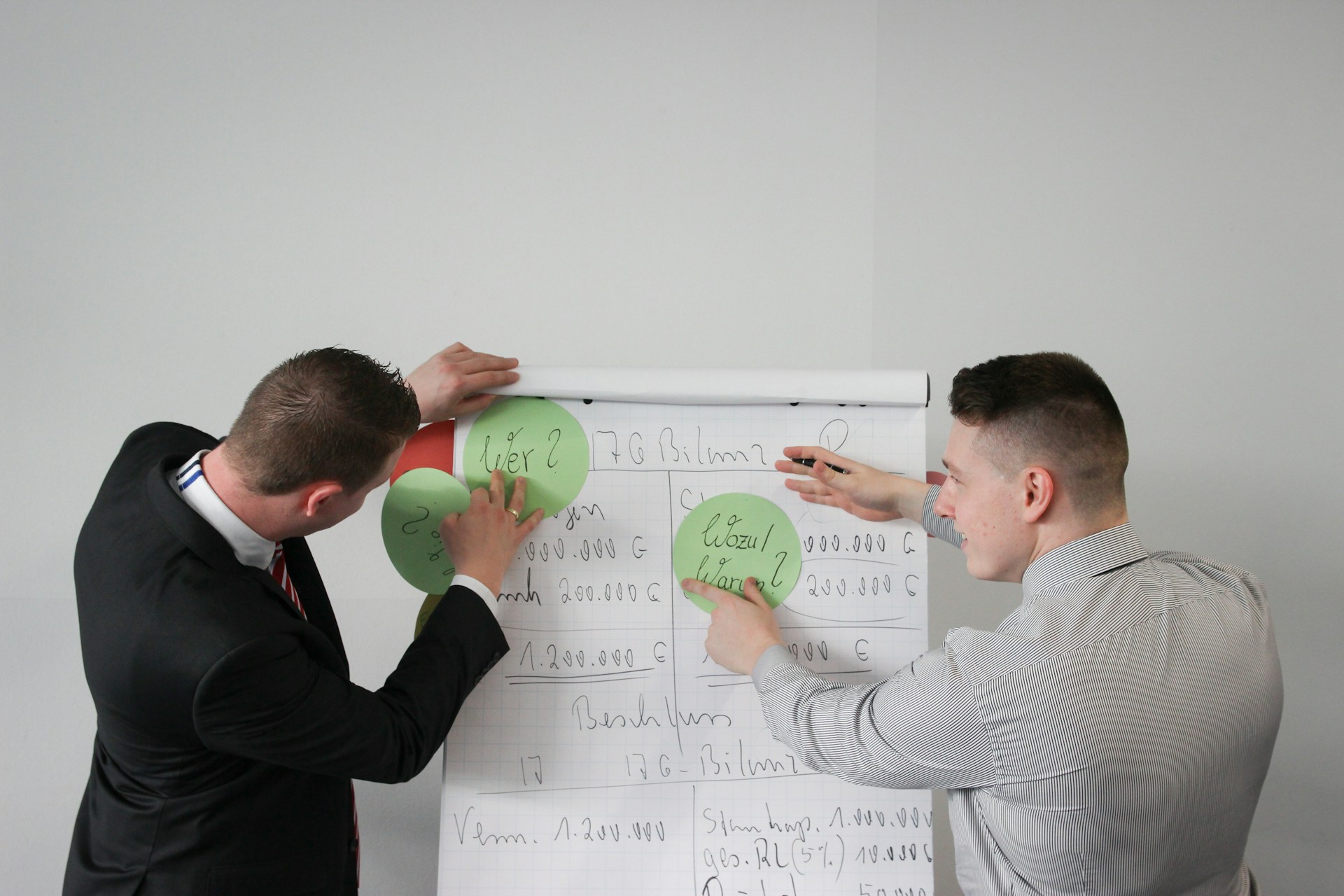 two men doing presentation visual aide