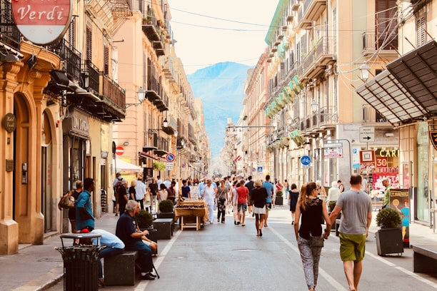 people walking on street