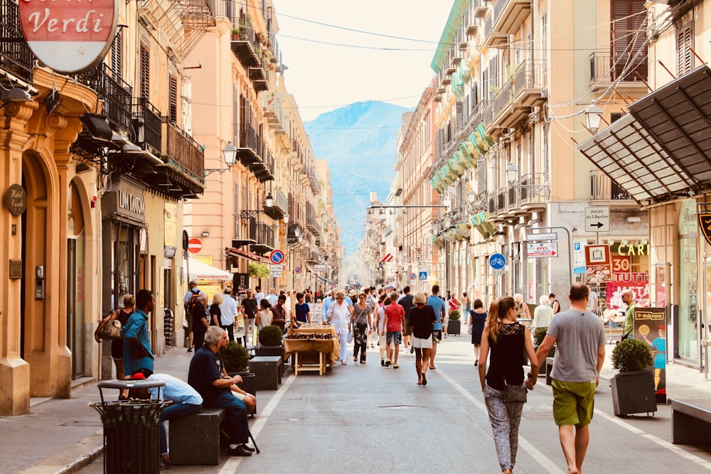 people walking on street