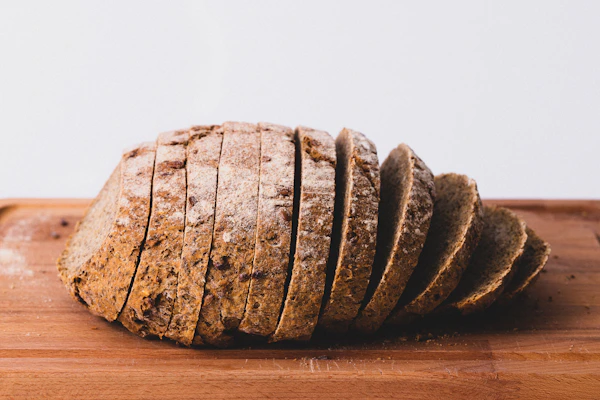 Seeded Sourdough Batard — sliced showing seed crust and open crumb