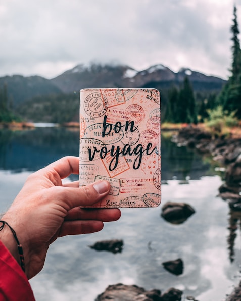 Bon Voyage leather bi-fold wallet