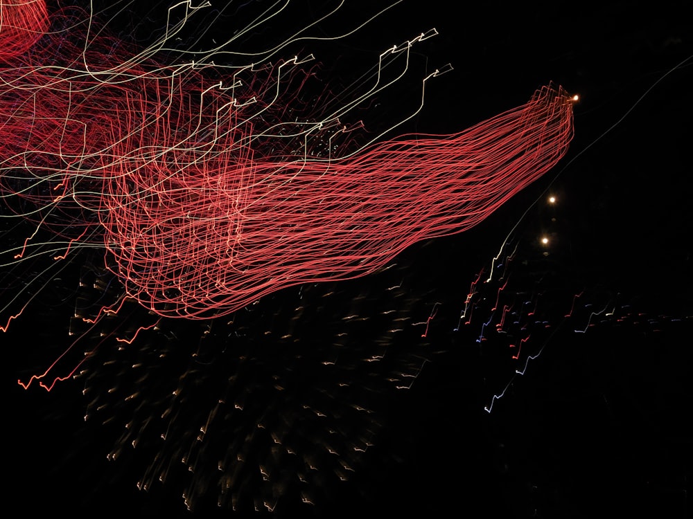time-lapse photography of red and white lights