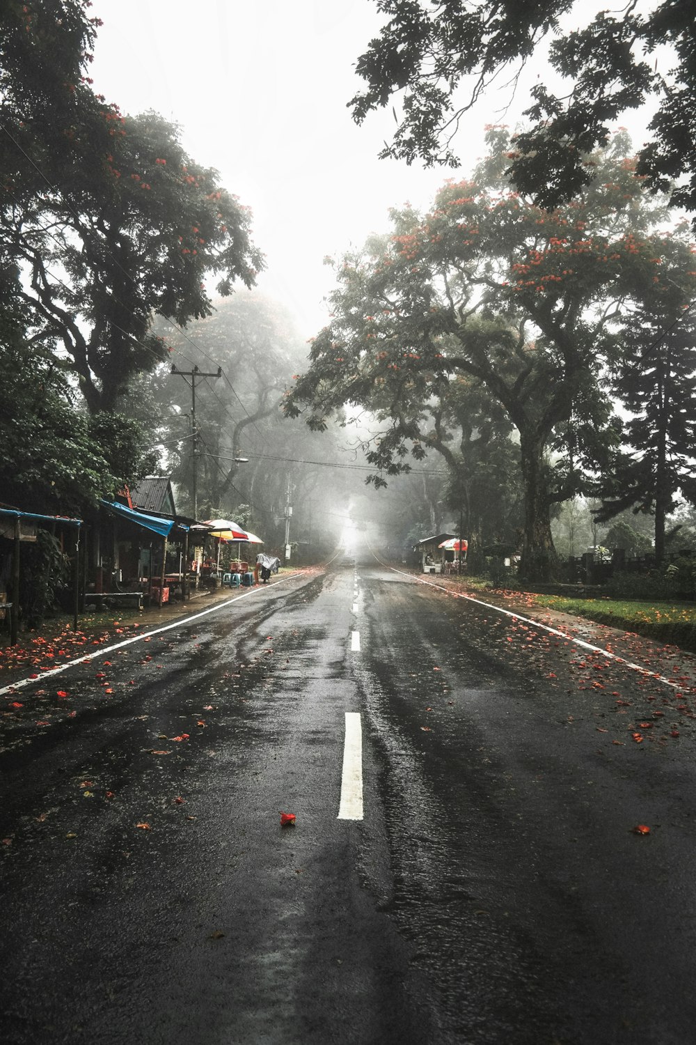 empty road during concrete