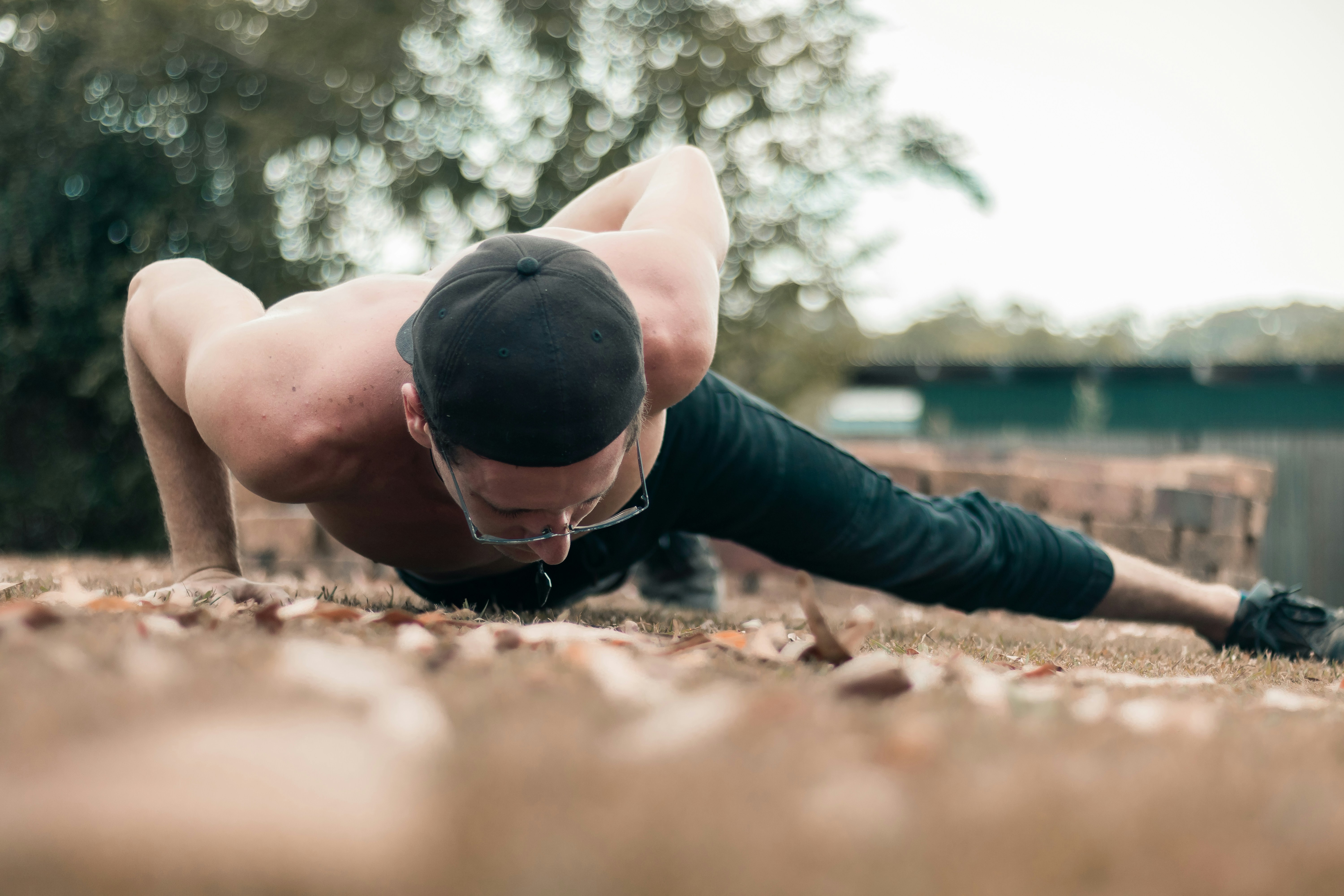 woman doing calisthenics, 