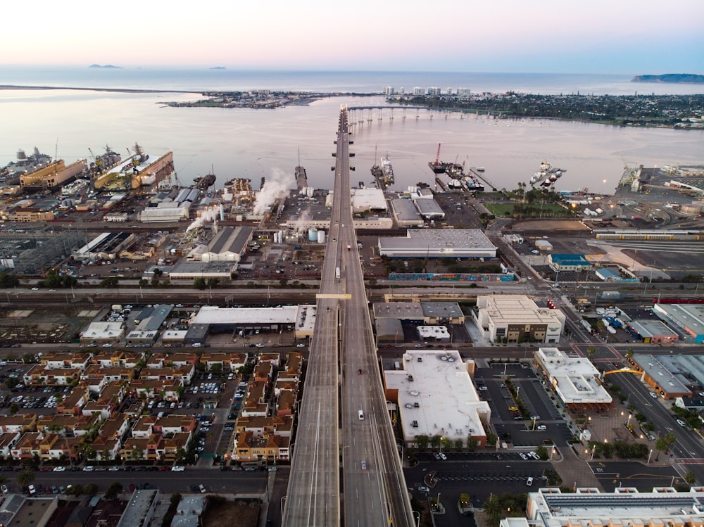 high-angle view of city