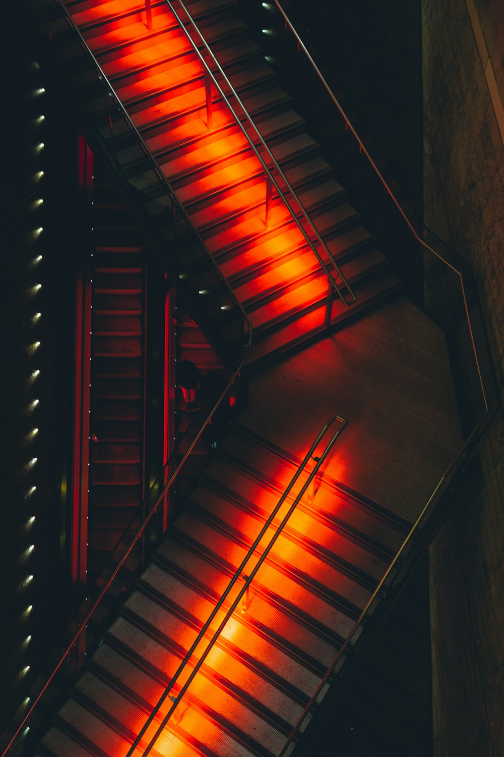 black metal stair