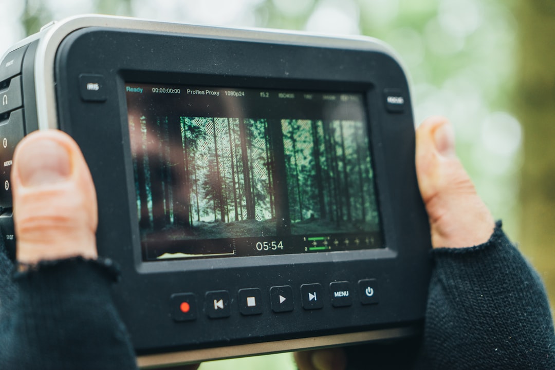 person holding camera