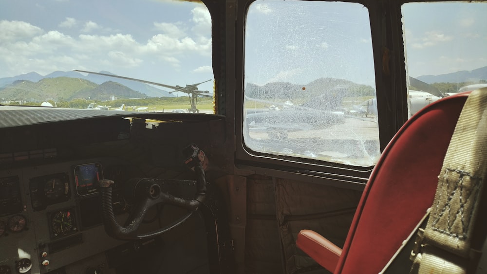 red pilot seat