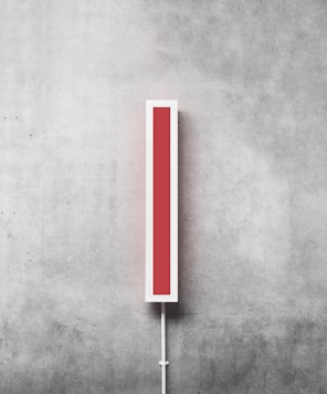 rectangular red and white case