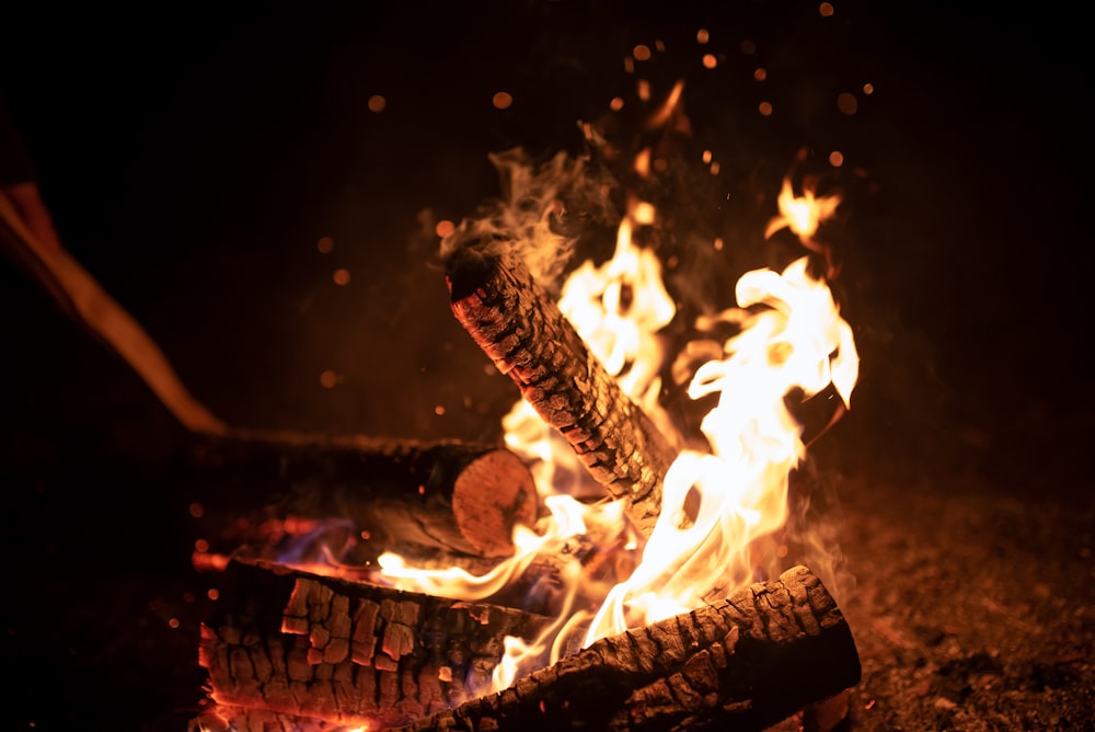 bonfire during nighttime