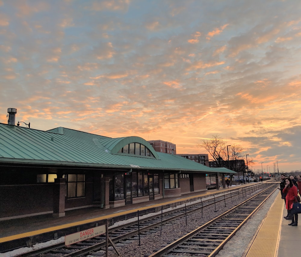 gray train station