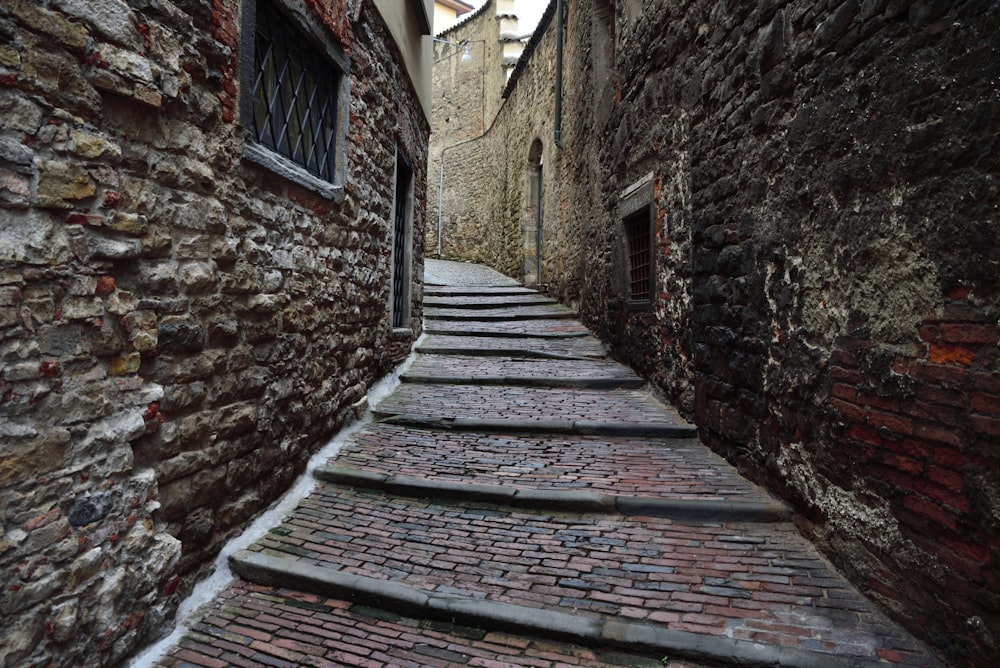 pathway between buildings