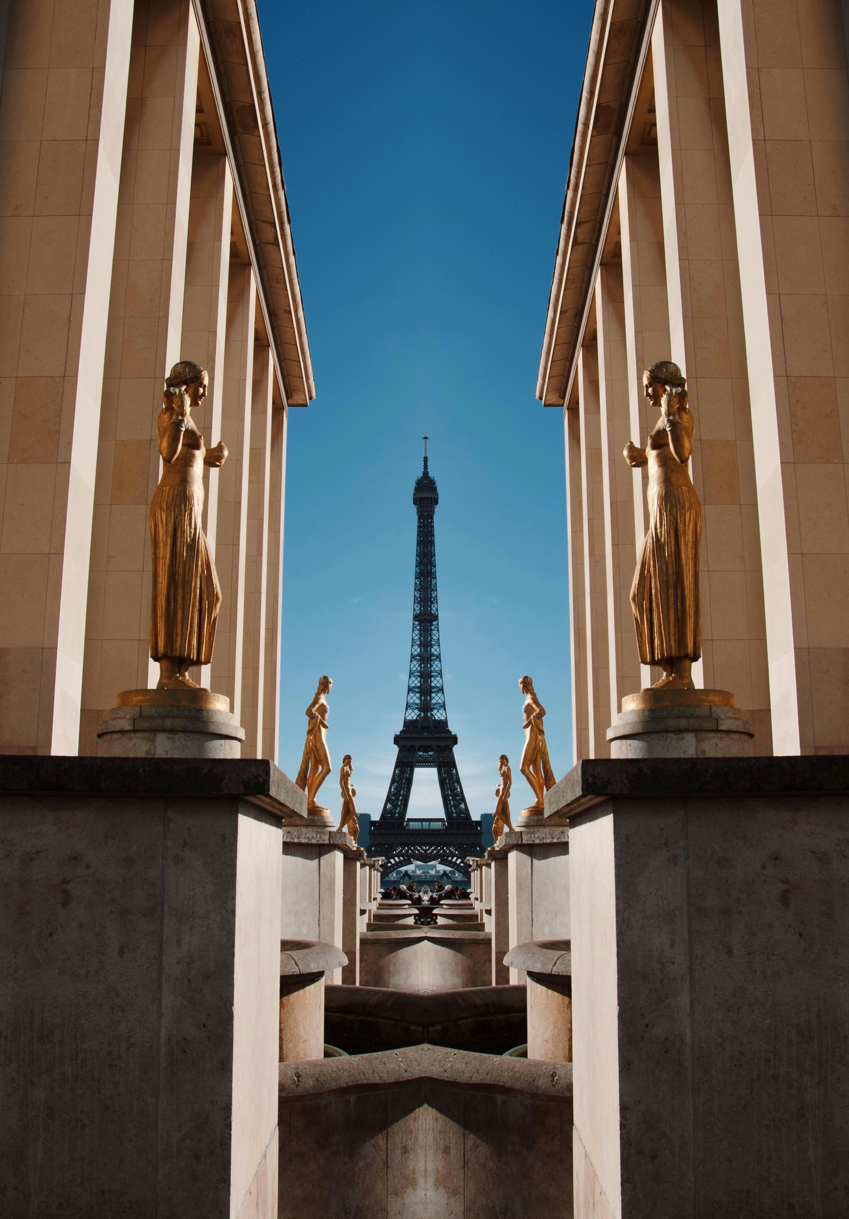 the eiffel tower towering over the city of paris