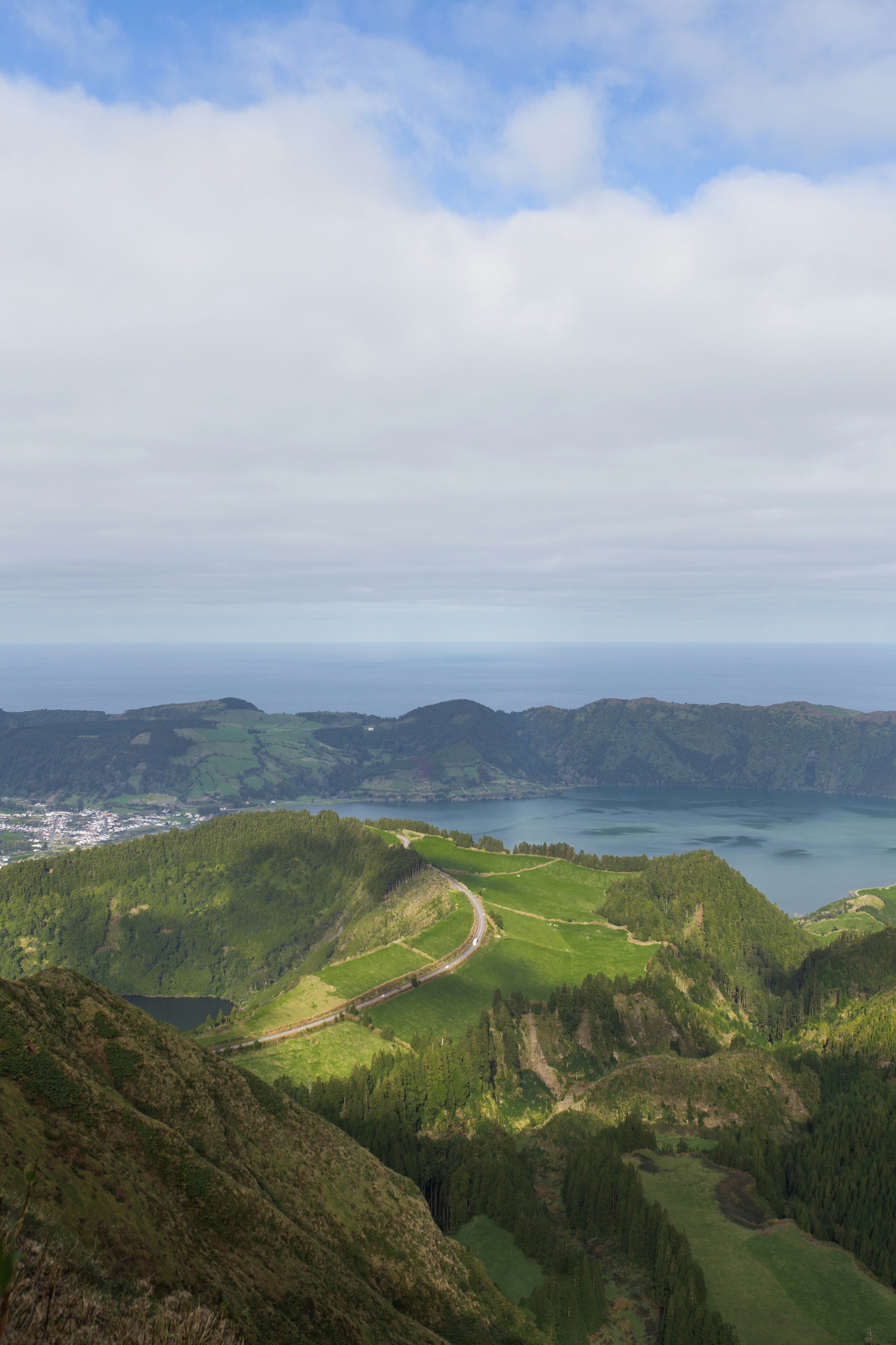 aerial photo of winding road
