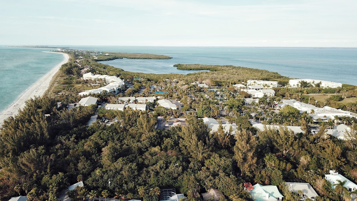Captiva Island beach with seashells and turquoise gulf water